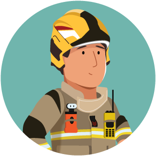 Fire rescue person
